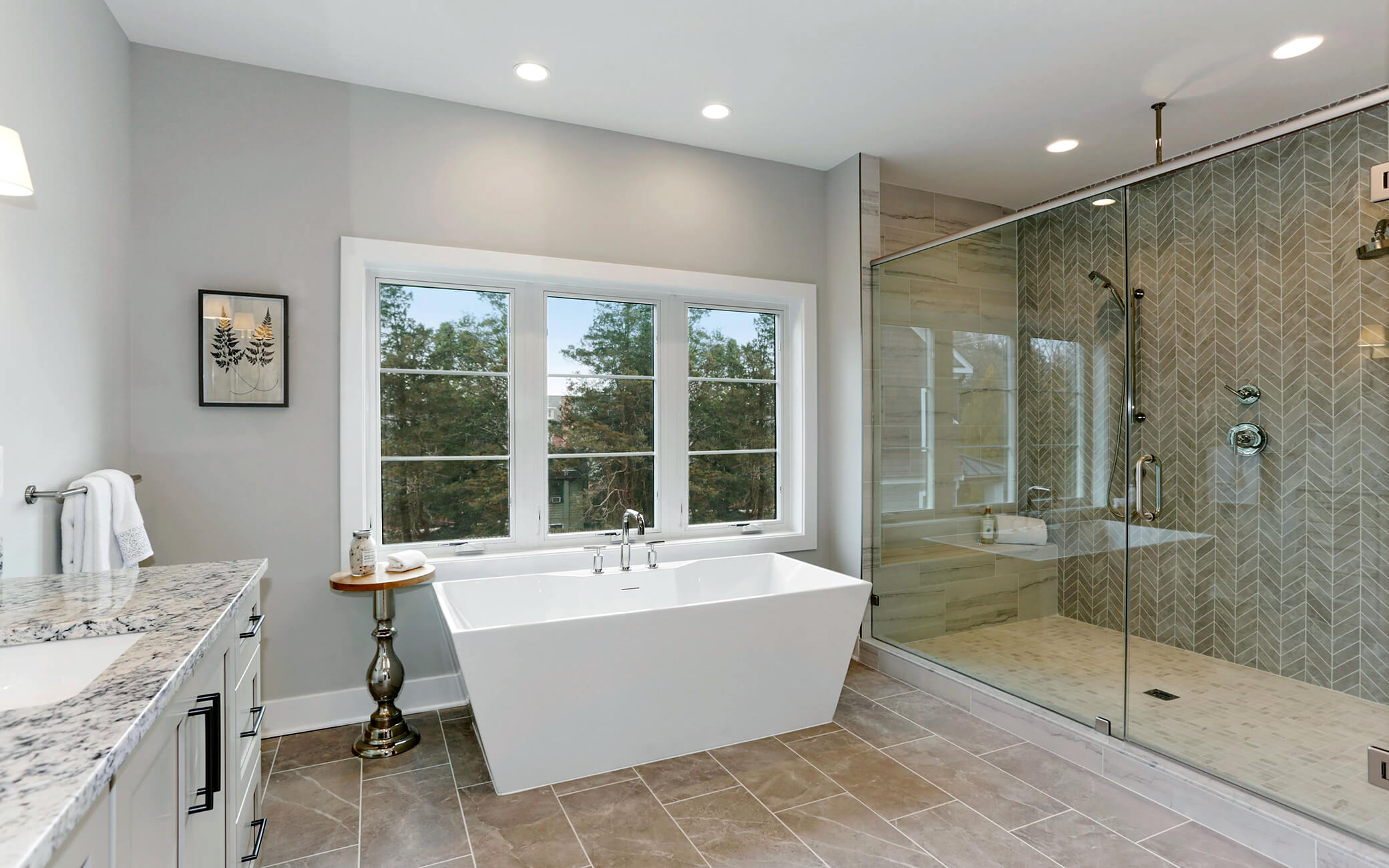 Owner's Bath in the Parkline Woodmoor model in Park Grove by Gulick Group