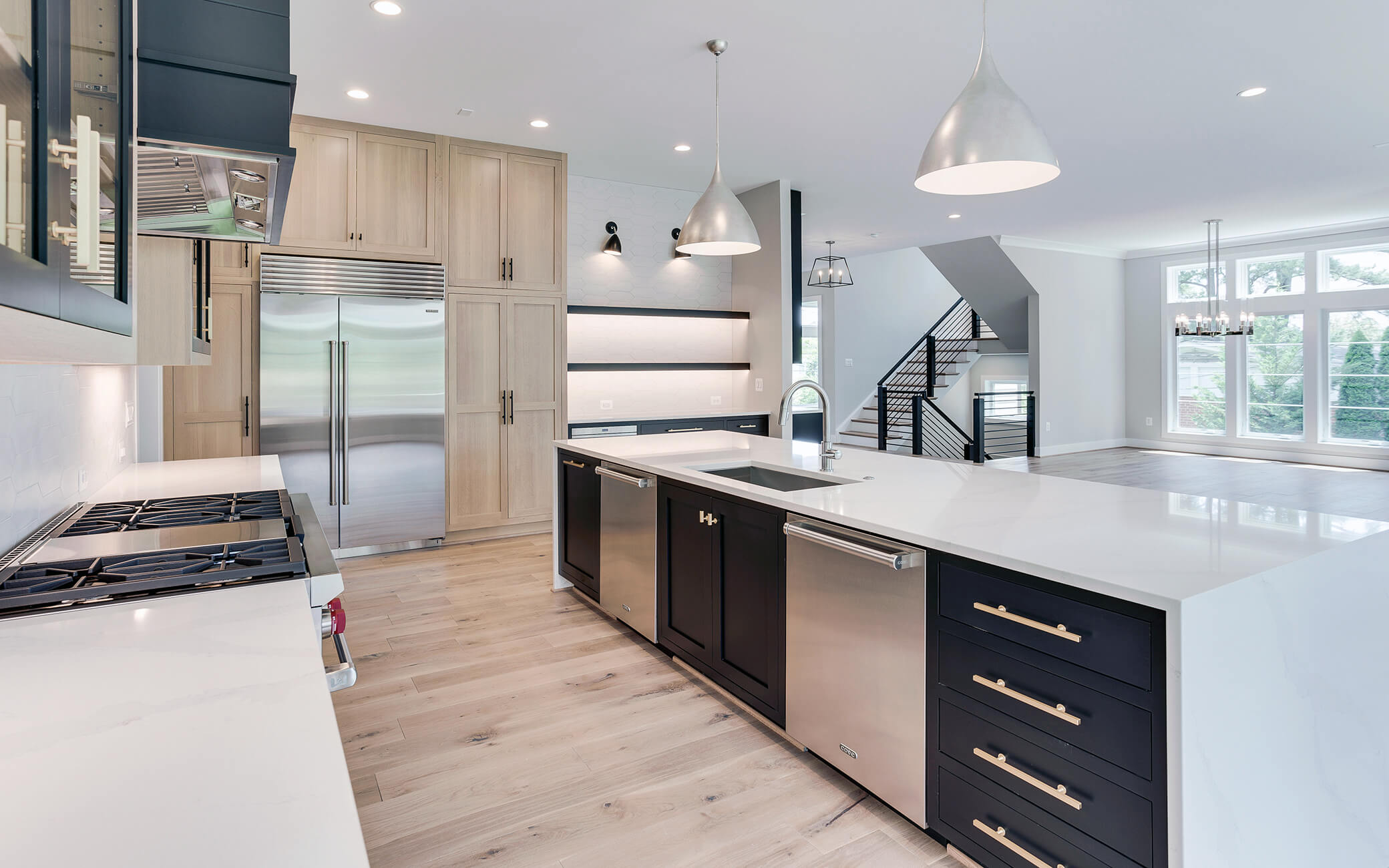 Kitchen cabinets in the Parkline Woodmoor model in Park Grove by Gulick Group