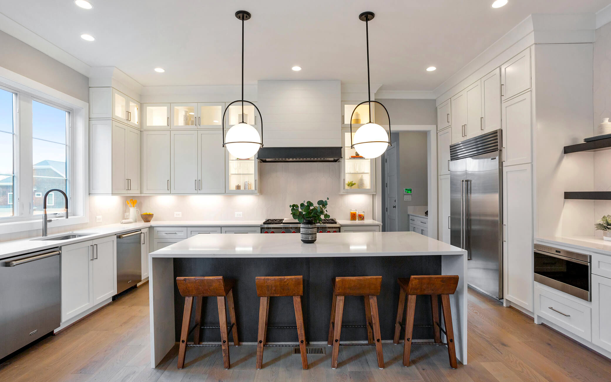 Kitchen in the Parkline Woodmoor model in Park Grove by Gulick Group